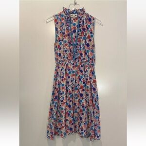 Robin Muli Color Silk Polka Dot Sleeveless Dress Womens Size 6‎ (485)